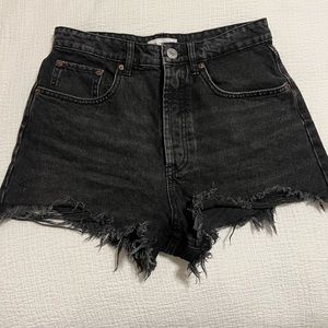 Zara Black Denim Shorts